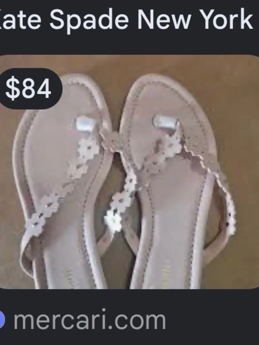 kate spade White Floral T-Strap Sandals
